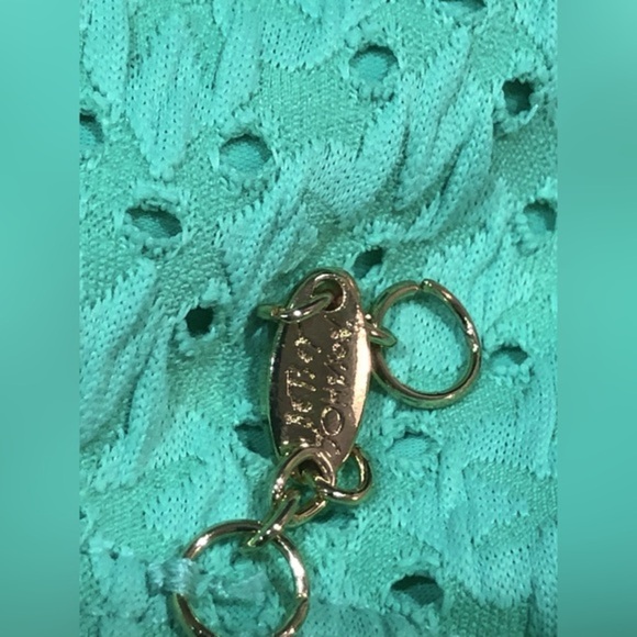 Betsey Johnson Biscay Green 1 piece Ruffle strap eyelet Swimsuit size small new - Picture 5 of 5